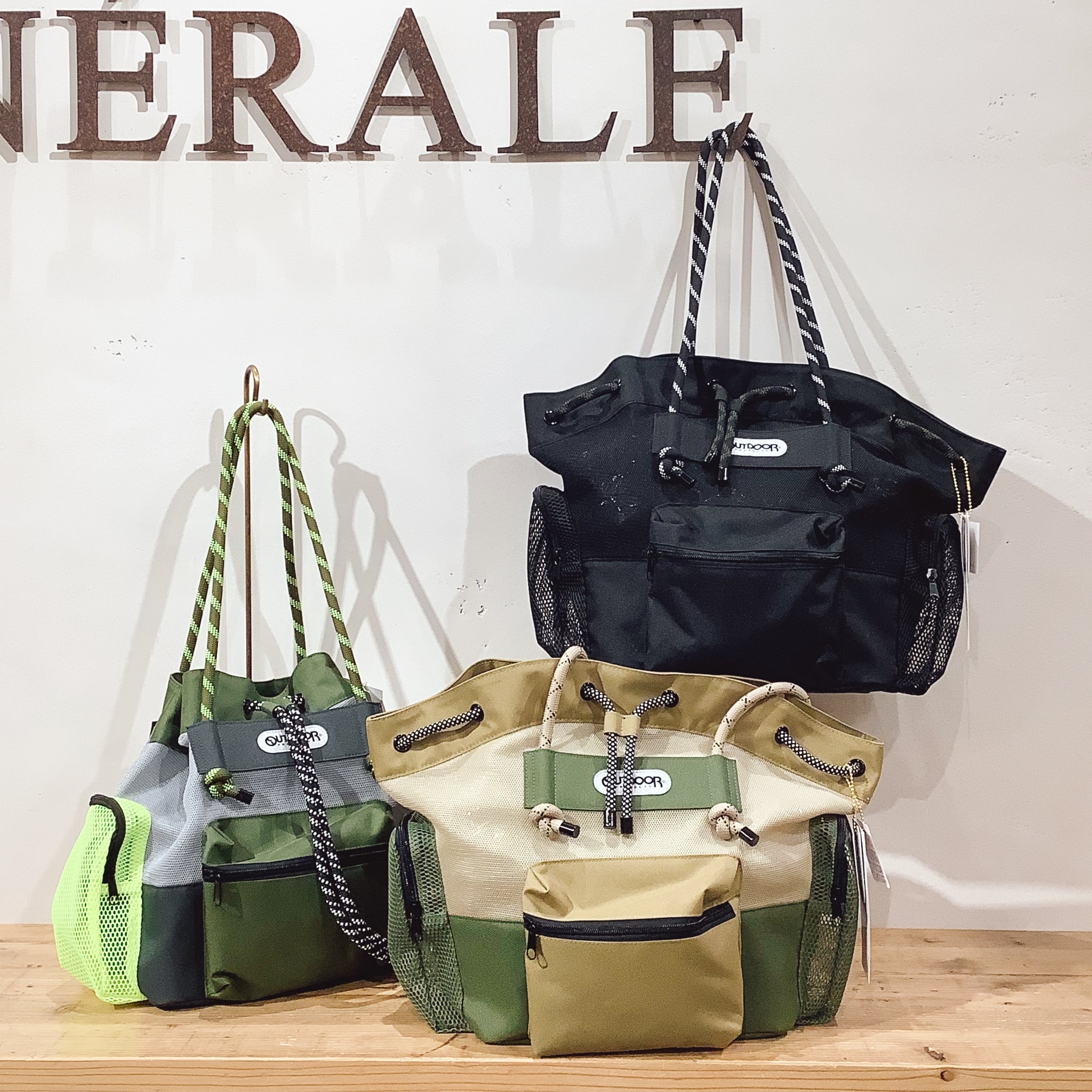 RISLEY×OUTDOOR(リズレイ×アウトドア)】メッシュトートバッグ［R2601