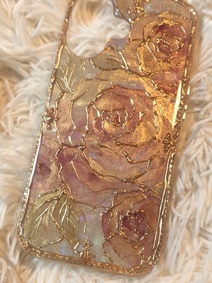 【iPhoneケース】真夜中美術館　アンティークrose