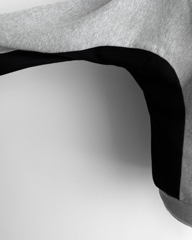 DRIES VAN NOTEN　ASYMMETRIC COLOR BLOCK SWEAT SHIRT