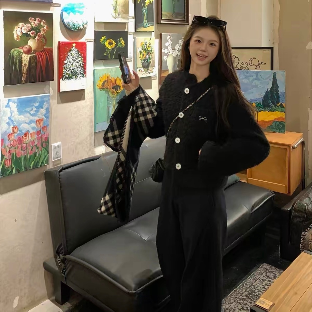 Cropped Black Wool Jacket