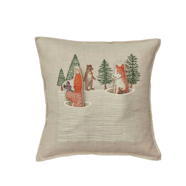 CORAL&TUSK [Winter Foxes Pocket Pillow] 冬のキツネ ポケット&ドール クッションカバー30x30cm (コーラル・アンド・タスク)