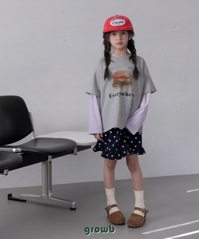 《送料無料》予約:ハンバーガーT半袖【growb】※ジュニアサイズ