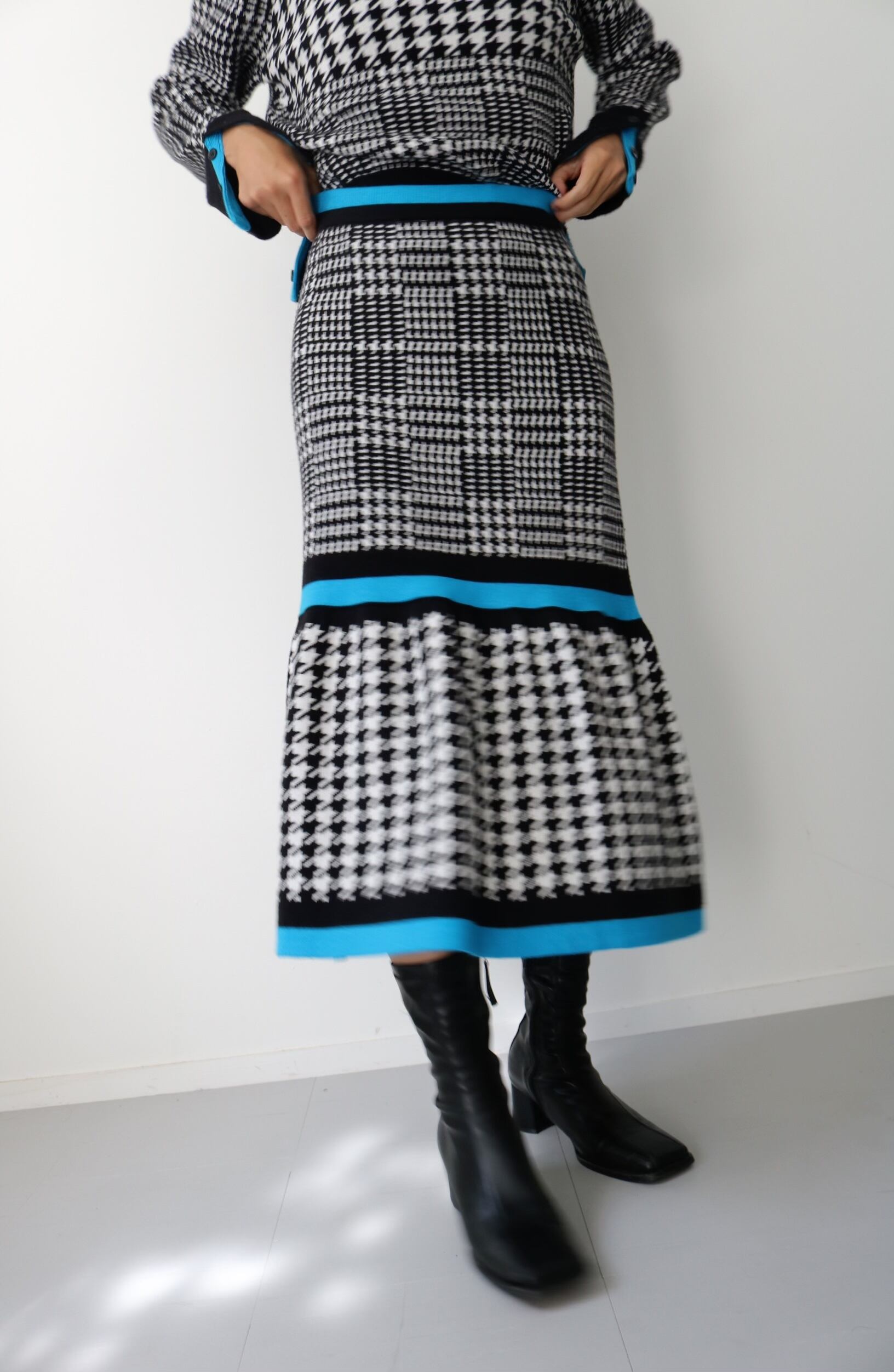 MARIA Class ♡ knit × Jacquard skirt - ロングスカート