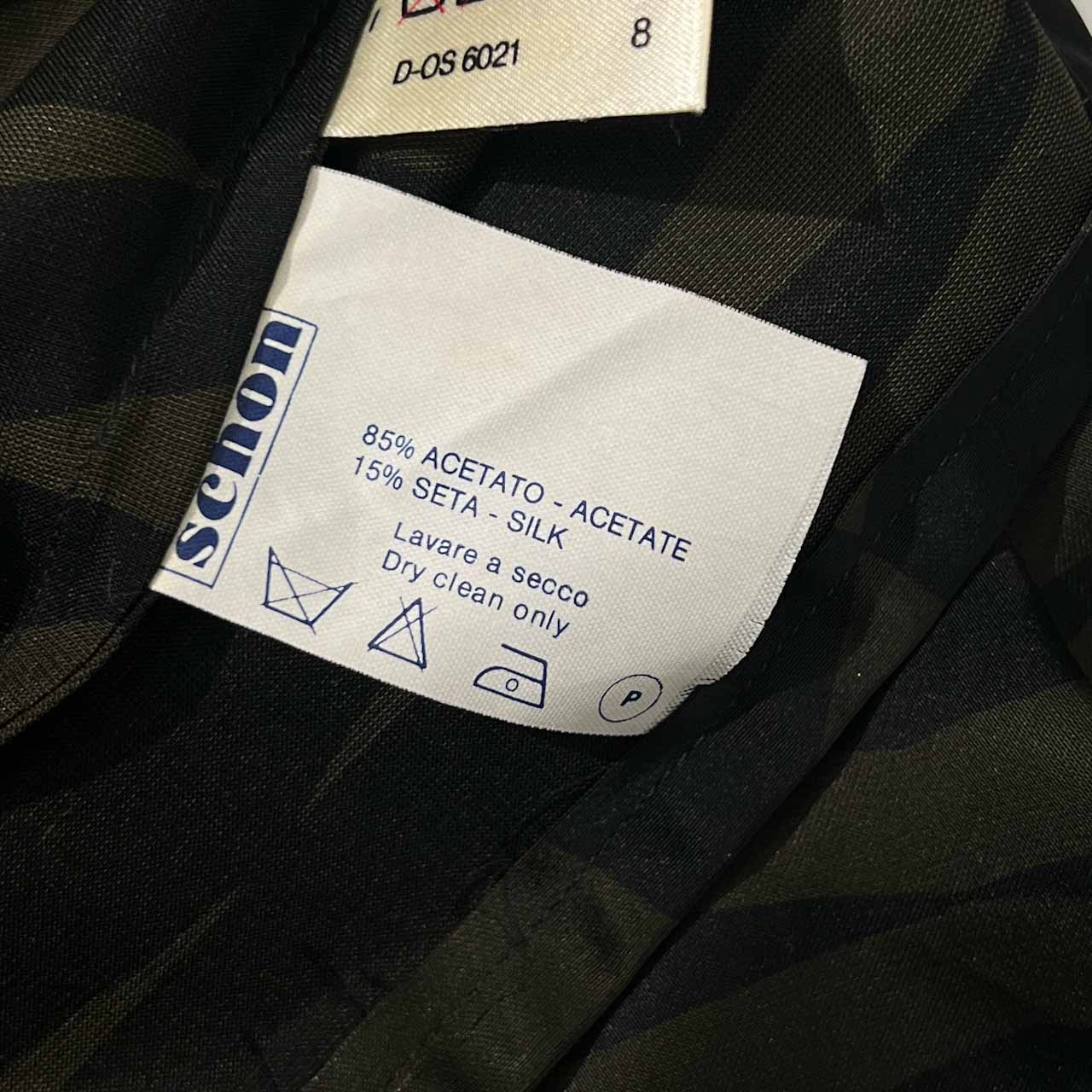 イタリア製 MILA SCHON ミラショーン シルク混 デザイン ショールカラー ジャケット 44/レディース ビンテージ