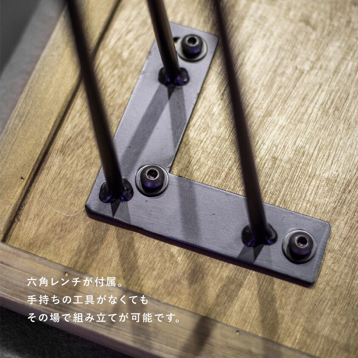 【ブルックリン家具】古材 ×ブラックスチール ダイニングテーブル130×70cm 4-6人掛け]ダイニングセット/ブルックリンスタイル/Compass×Shell ダイニングテーブル