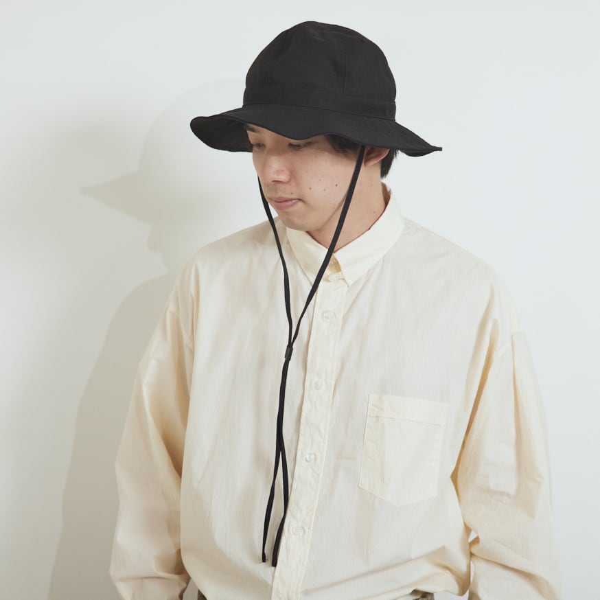 T/C HOPSACK MOUNTAIN HAT / ホップサックマウンテンハット(BLACK