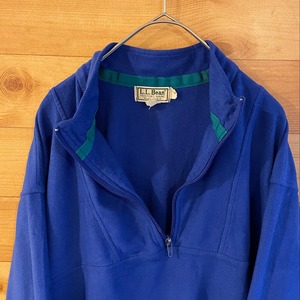 【L.L.Bean】90s USA製 ハーフジップ プルオーバー フリース アメリカ古着