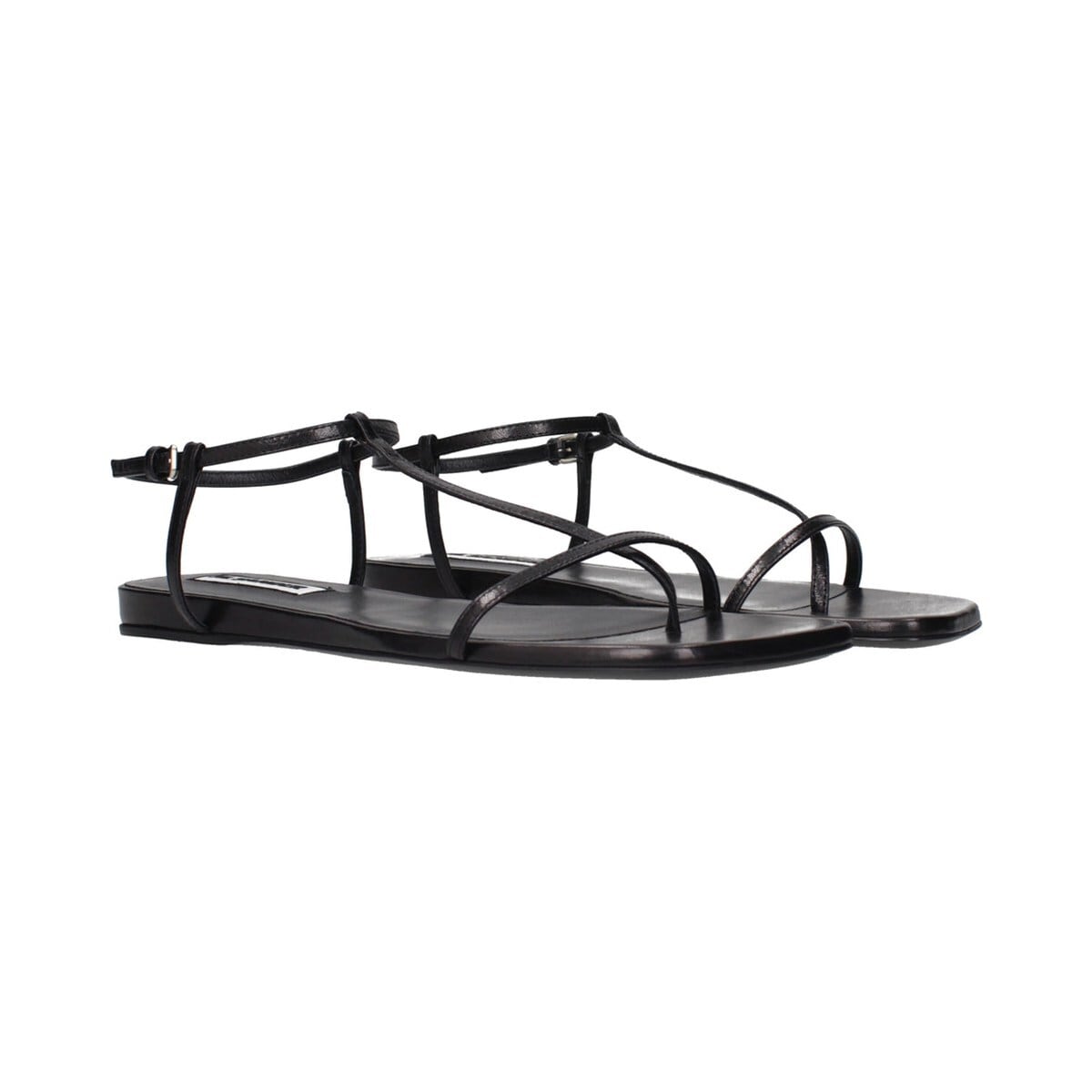 JIL SANDER ジルサンダー レディース ビーチサンダル レザー ブラック