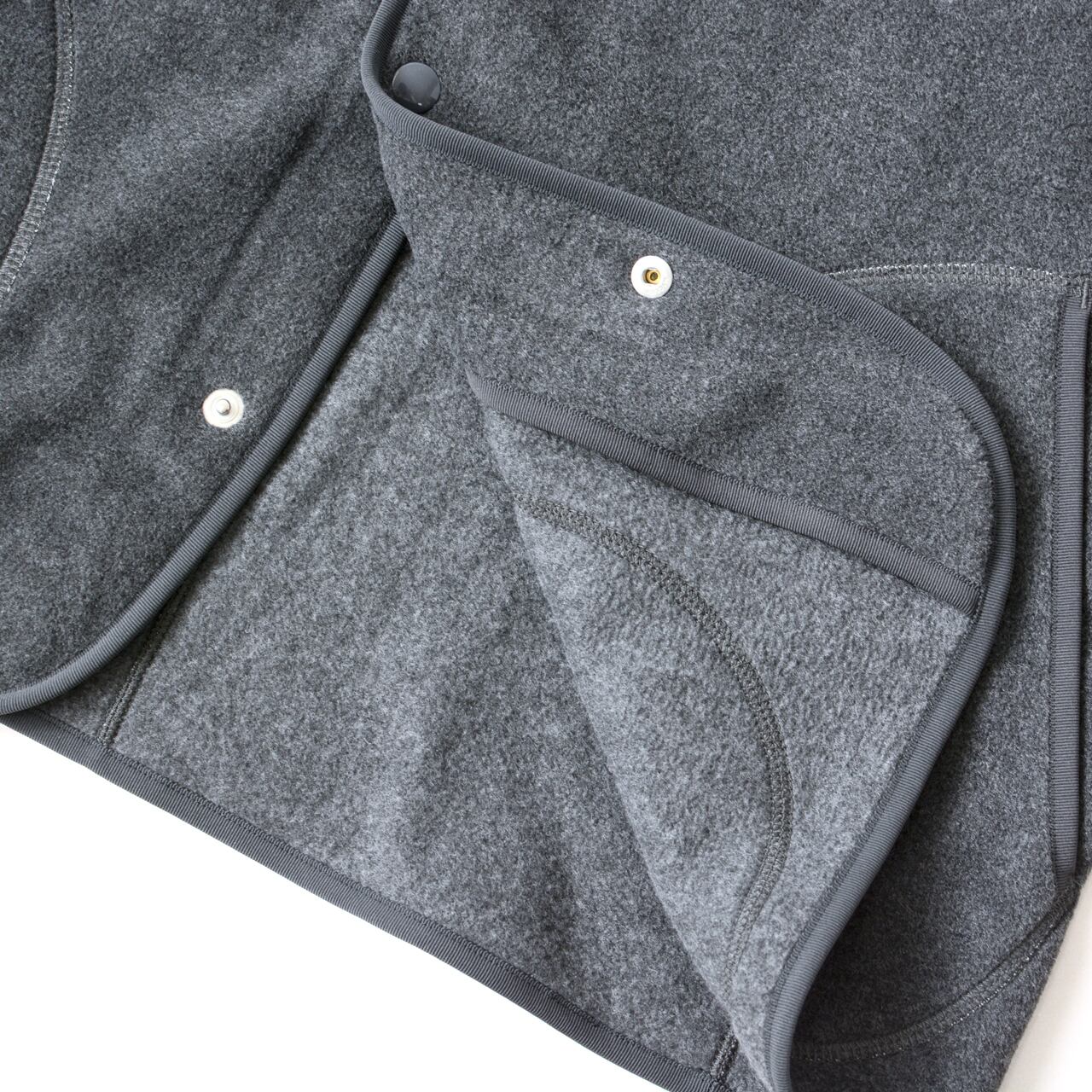 DANTON [ダントン] M FLEECE COLLARLESS JACKET [JD-8939] フリース