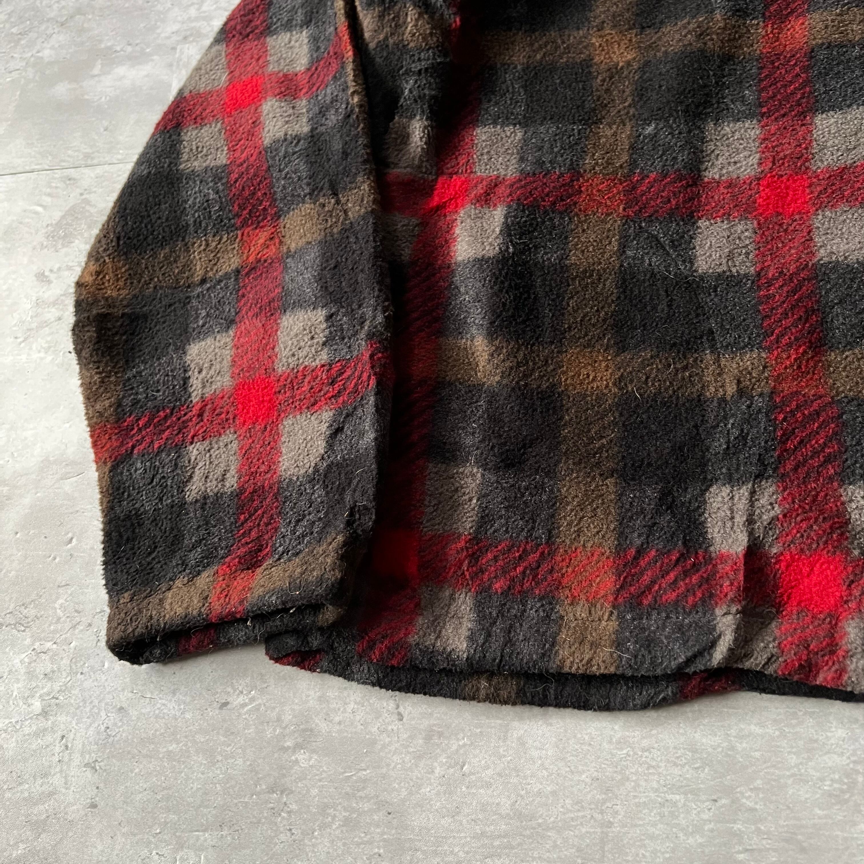 90s “J CREW” 巨人タグ tartan check pullover halfzip knit shirt 90