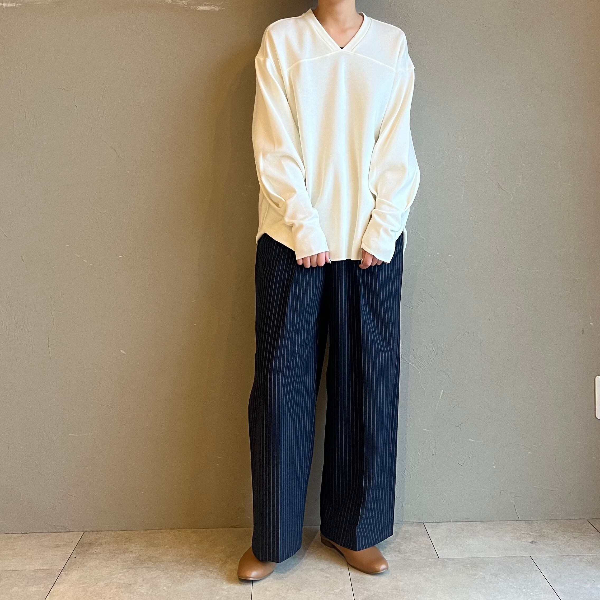 ma couleur】タックトラウザーストライプパンツ | valance 福井 ma couleur】タックトラウザーストライプパンツ | valance 福井