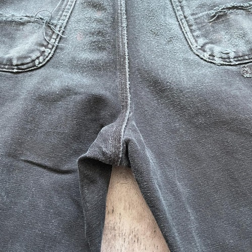 推定90s USA製 ブラック ダブルニー Carhartt B01 36×34 詳細写真17