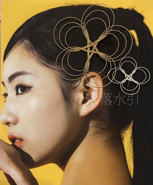 【在庫あり・1/4発送】水引の髪飾り 立体梅結び 大小セット