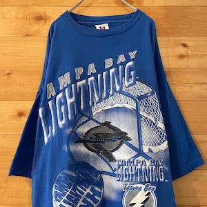 【SIGNAL】90s タンパベイライトニング Tシャツ NHL オーバーサイズ ビッグプリント アイスホッケー