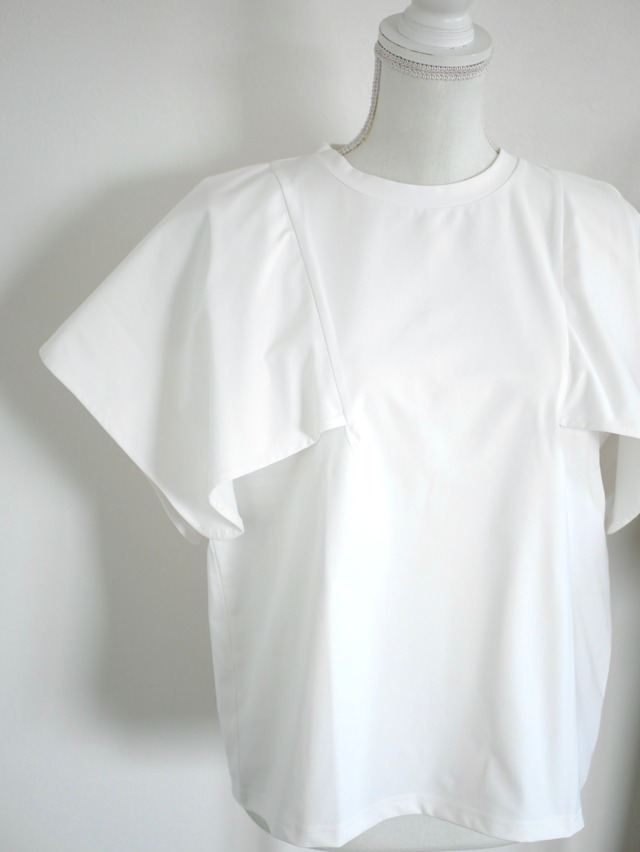 【近日再入荷予定】ハンカチスリーブホワイトTシャツ