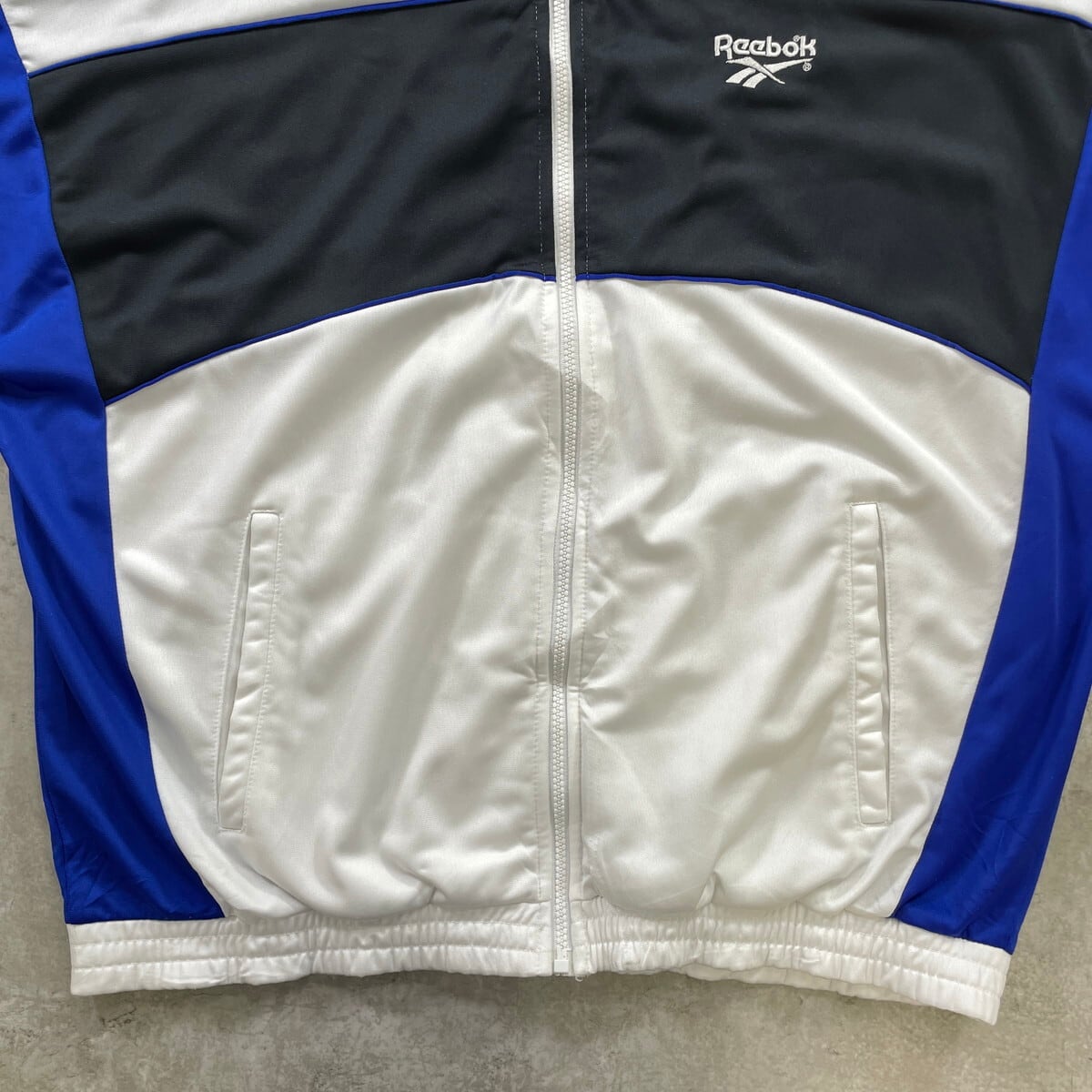 90年代 Reebok リーボック 半袖 ジャージ トラックジャケット メンズXL