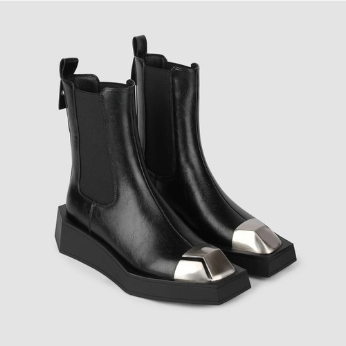 Square toe metal boots【2color】 C1276