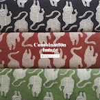 ブロックプリント生地【50cm単位】インド綿 アニマル柄<Tiger> ブラウン×生成り #79010-BR1