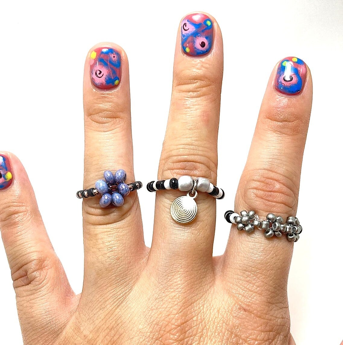 しましまビーズリング Stripes Beads Rings | iiiiii
