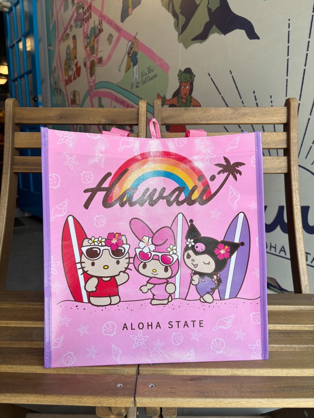 ハワイの人気商品を安心の国内配送で！【ABCストア/abc stores 】ハローキティ　エコバッグ　ビニールバッグ　ショッピングバッグ　プールバッグ　