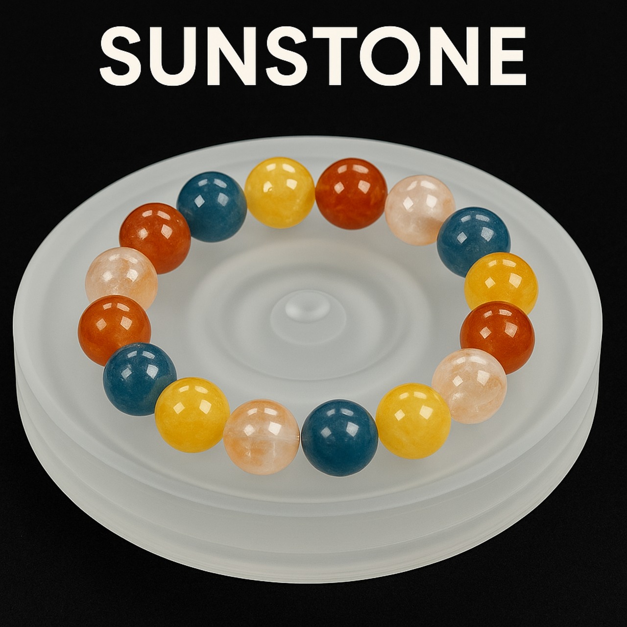 恋する心をやさしく支える|10月誕生石・恋愛運・結婚運に MIKI-JEWERLRY【サンストーンマルチカラー10mm】SunstoneMulticolor