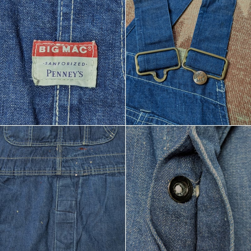 50s~ BIG MAC Low-Back Denim Overalls (W40) | Wonder Wear 50s~ BIG MAC Low-Back Denim Overalls (W40) | Wonder Wear