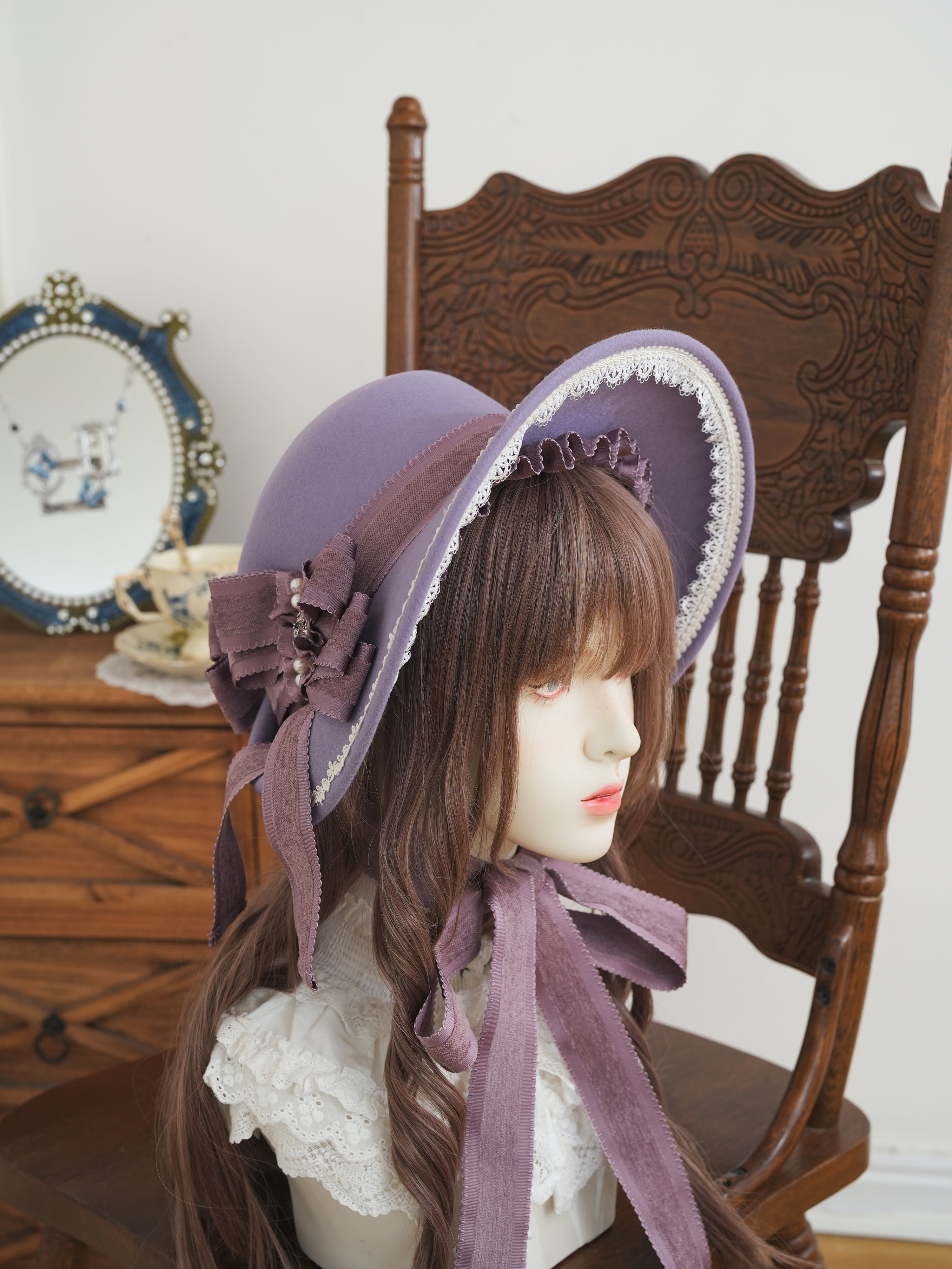 真珠の貴婦人 ボンネットハット ソフトカラー | HoshibakoWorks