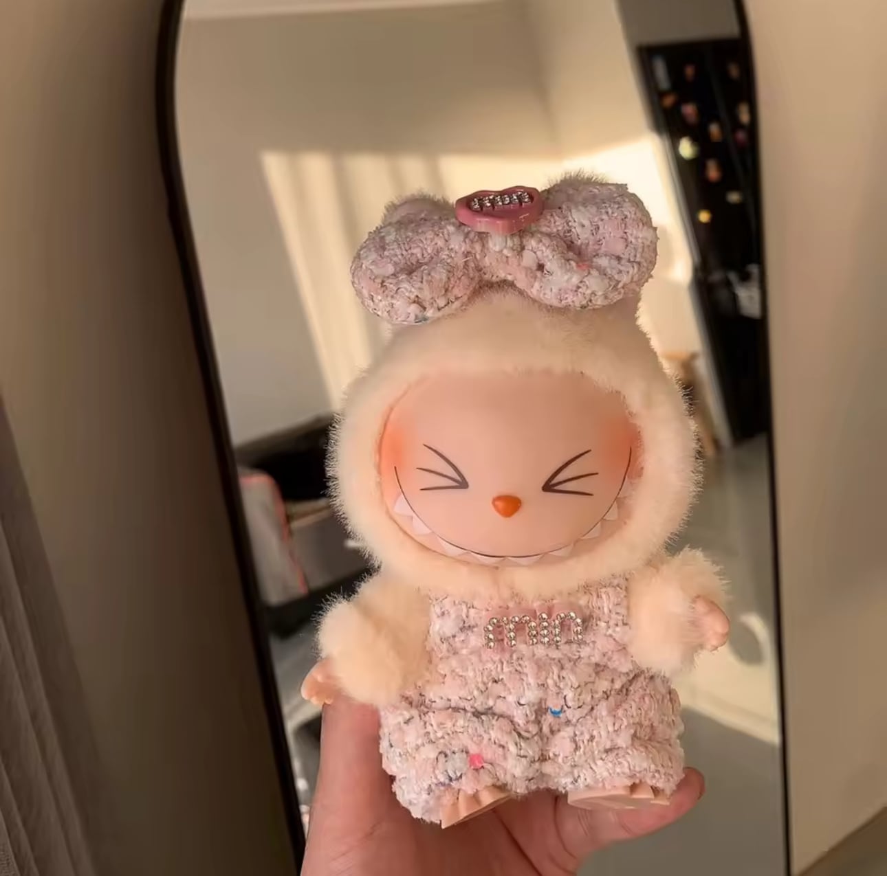 ラブブ ふわもこツイードワンピ＆ビッグリボン着せ替えセット | Cute