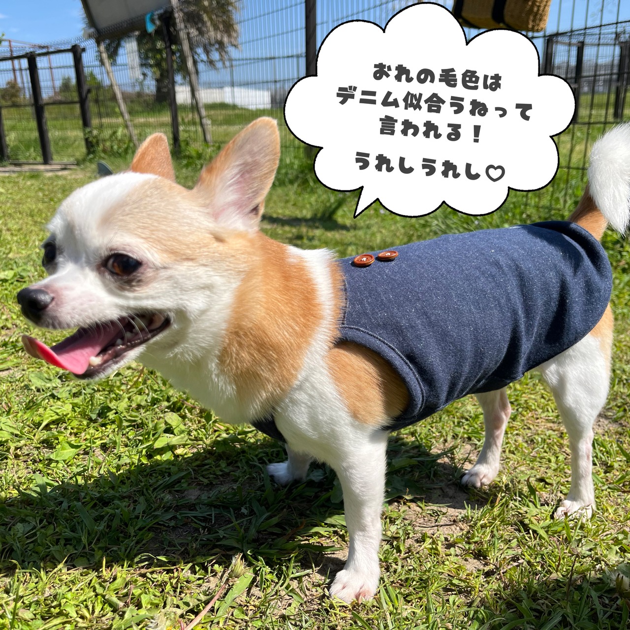 all denim キャミワンピ