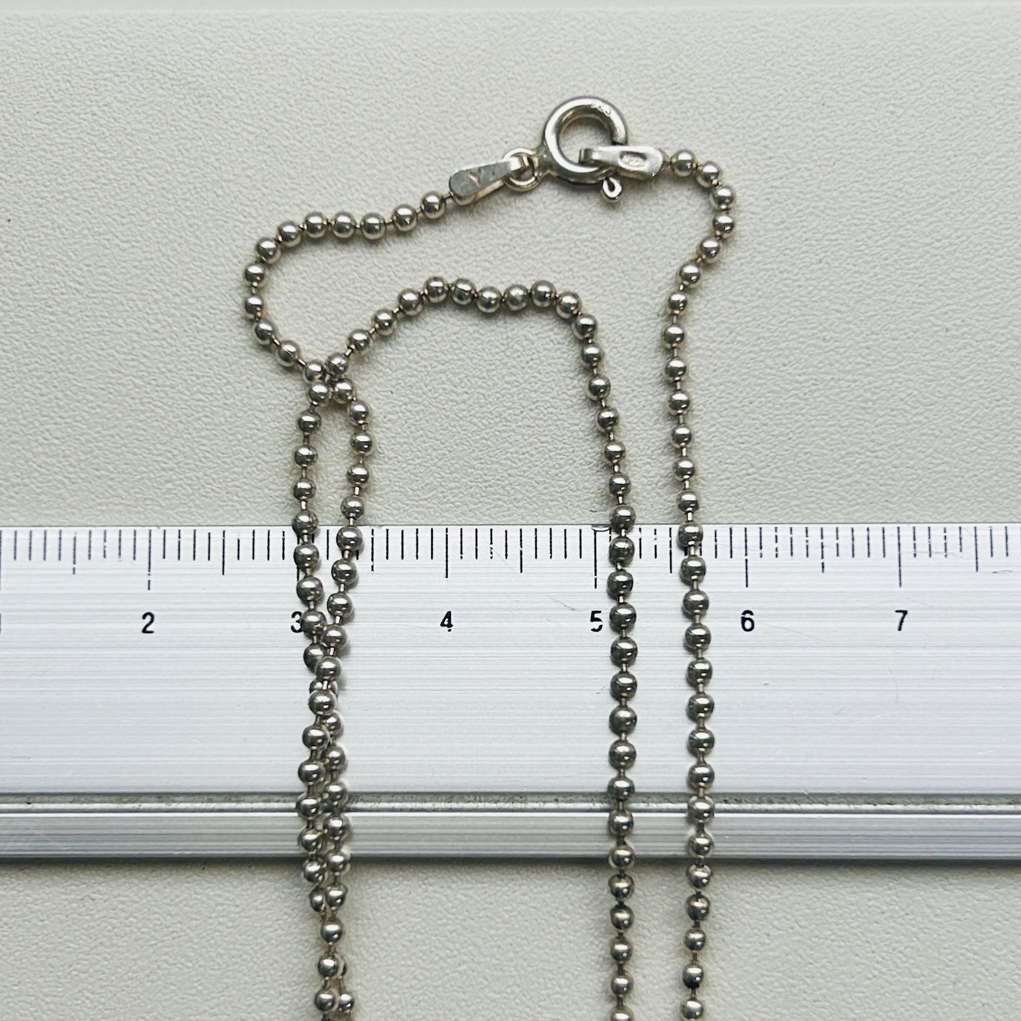 Italy シルバー925 LONGボールチェーンネックレス（76cm） | Milo