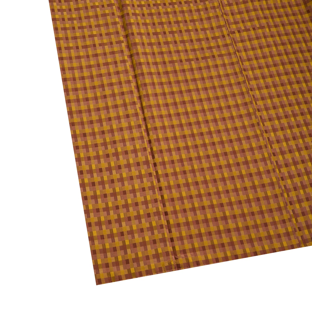 山下め由 本場黄八丈 市松綾袷着物【中古】 | かわの屋