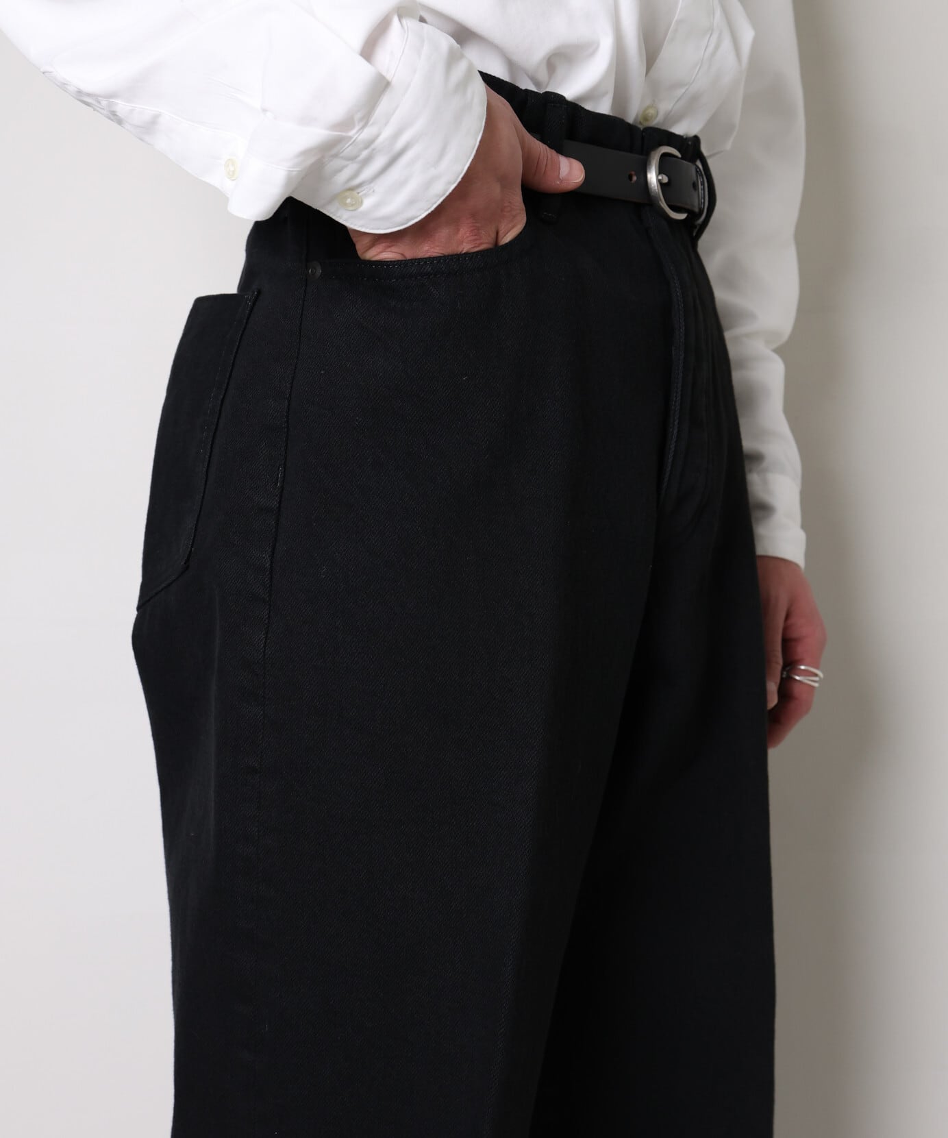 TANAKA / ST-2 THE JEAN TROUSERS (OVERDYE BLACK) | AfterSchool