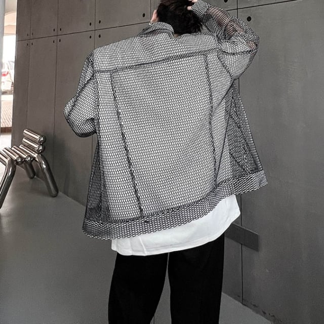 c*！様 RADIATE 新品　メッシュ　シアー　ダブルジップ　ブルゾン　カーデ RADIATE 新品 メッシュ シアー ダブルジップ ブルゾン カーディガン