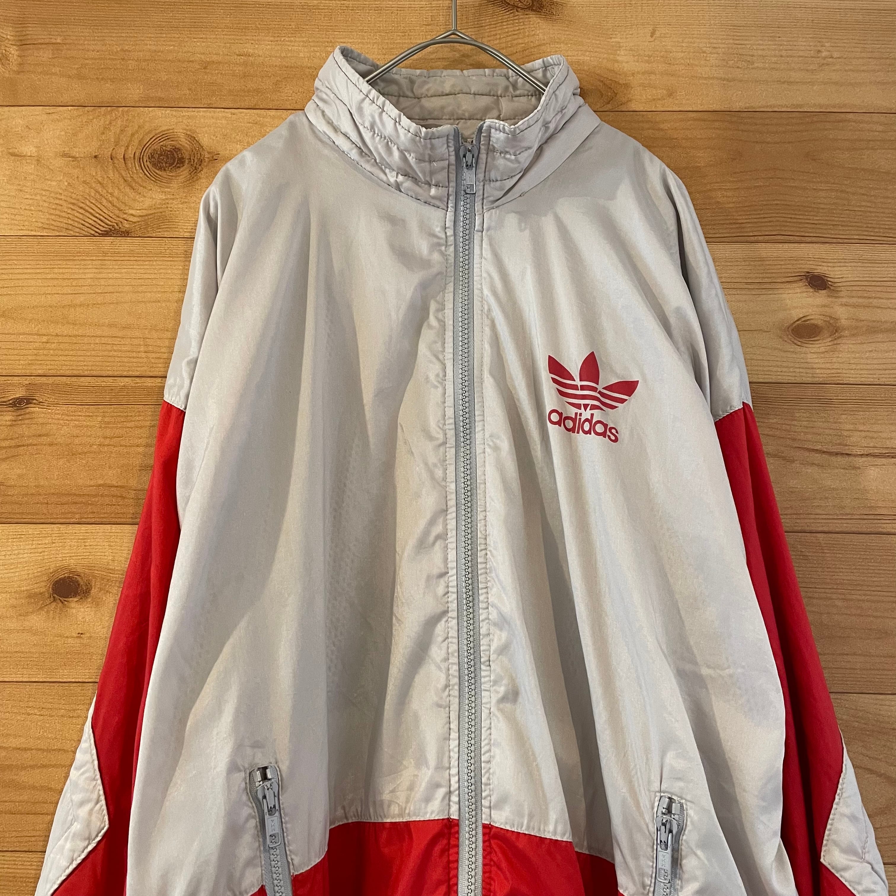 80s 90s adidas アディダス ナイロンジャケット 万国旗タグ フード