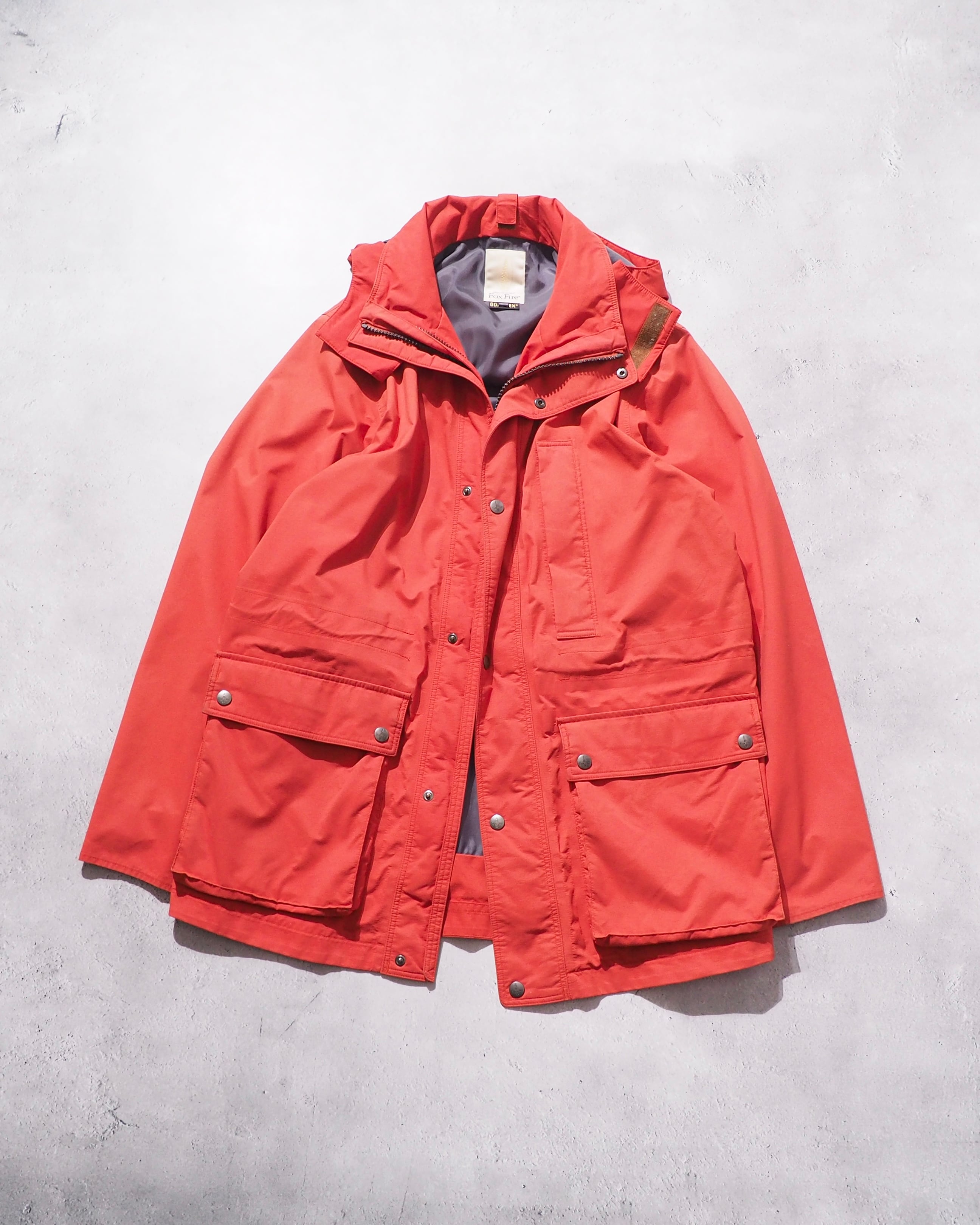 " Fox Fire - GORE- TEX " Carrot Orange color Technical nylon jacket