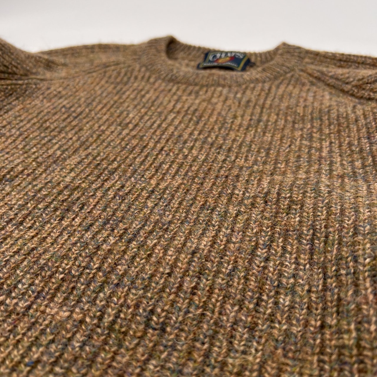 美品 90s CHAPS RALPH LAUREN チャップス ラルフローレン 畔編み ウールニットセーター サイズ L /メンズ/日登美/ビンテージ