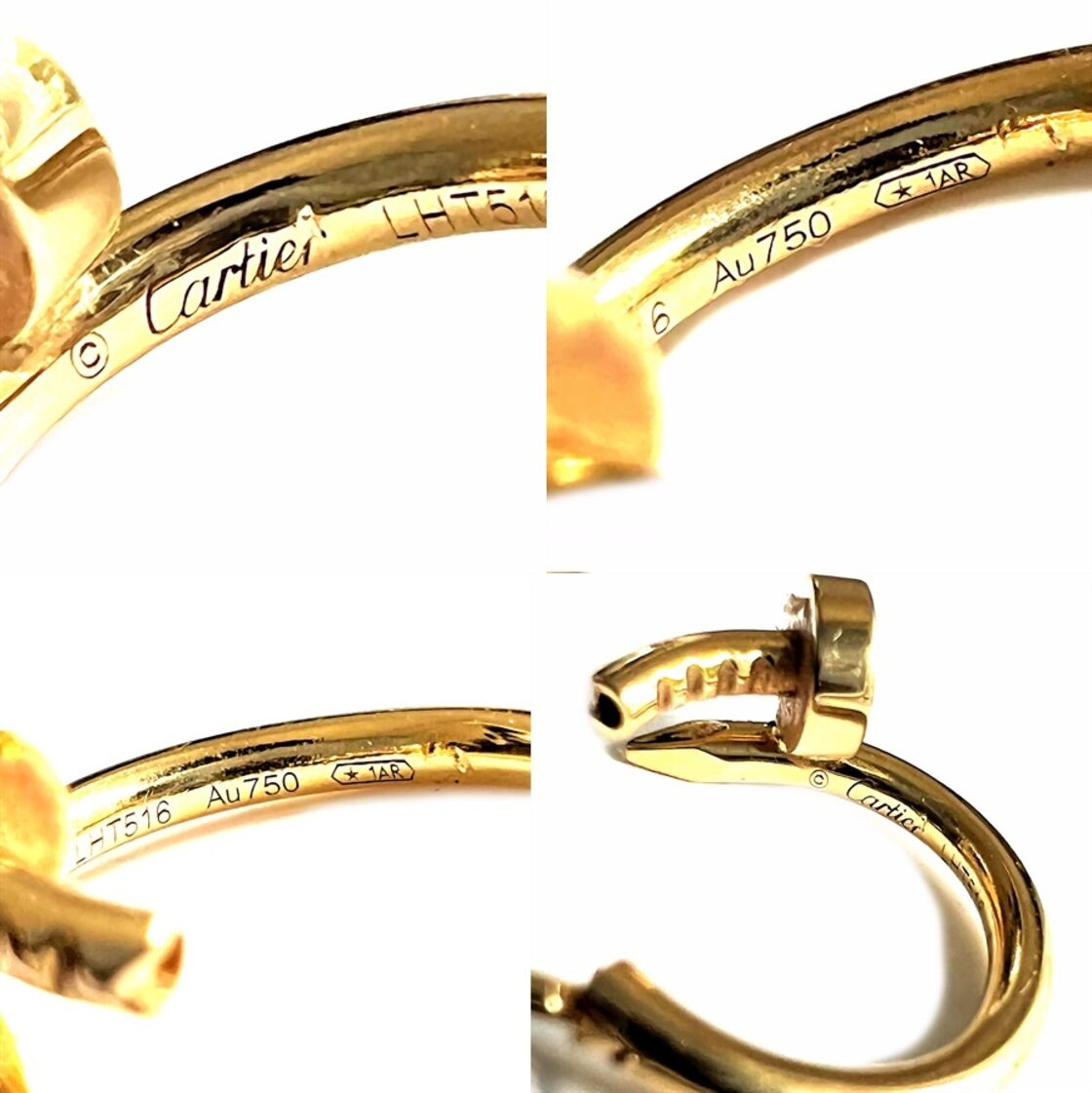 CARTIER カルティエ ジュストアンクル イヤリング ピアス K18 YG 