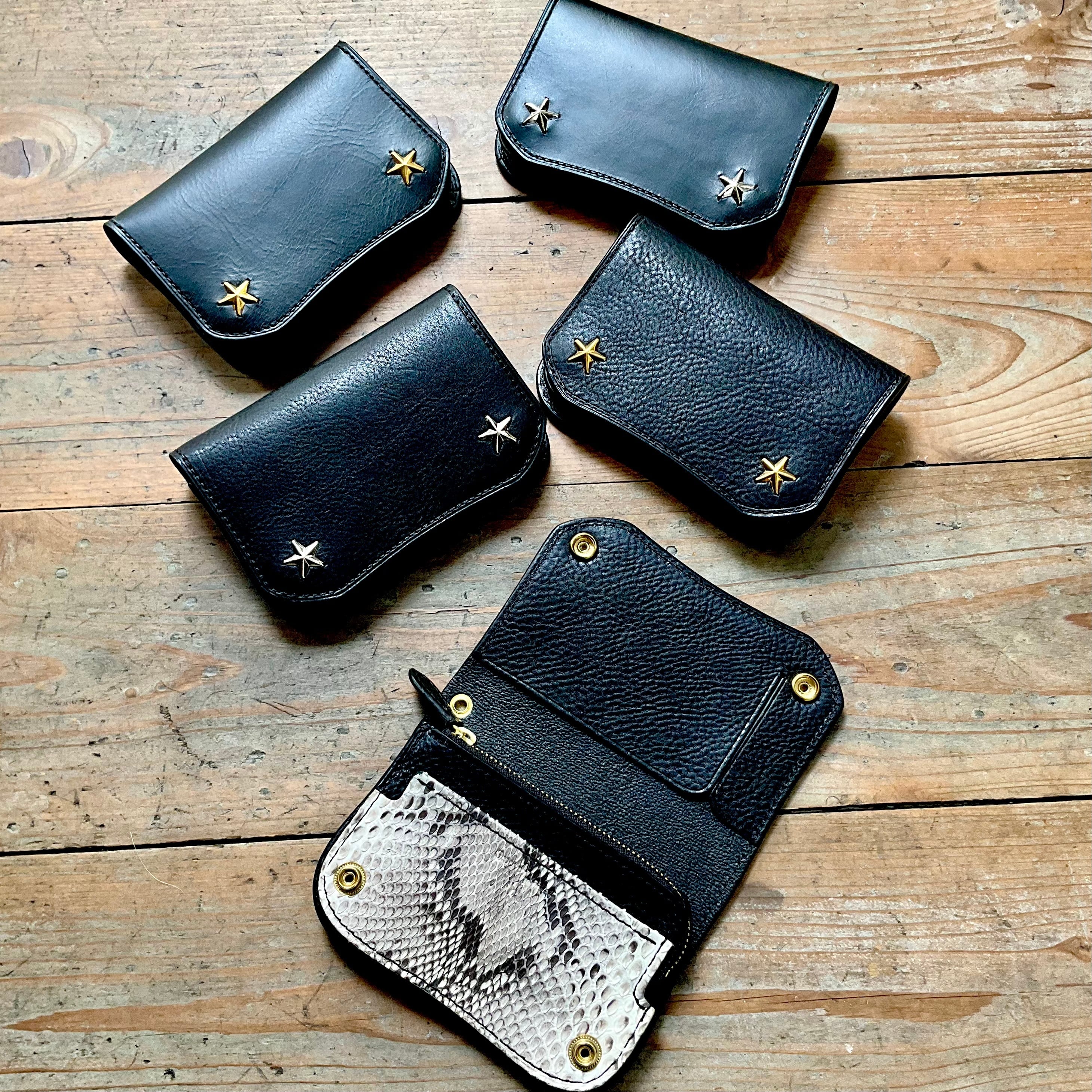 DH　オーダーページ　カスタムトラッカーウォレット　ショート　ブラック Groover Leather グルーバーレザー short trackerwallet custom Python
