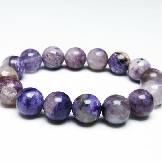 チャロアイト ブレスレット 14mm エンジェルシリカ 一点物 111-31988