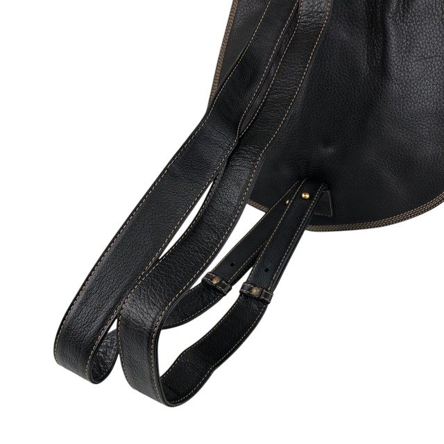 LOEWE ロエベ バックパック ブラック アナグラム レザー リュック vintage ヴィンテージ オールド 53w2pp