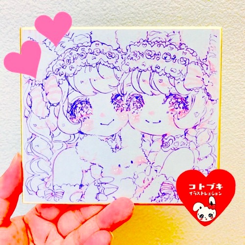 色紙原画『バニー♡バニー♡バニー』