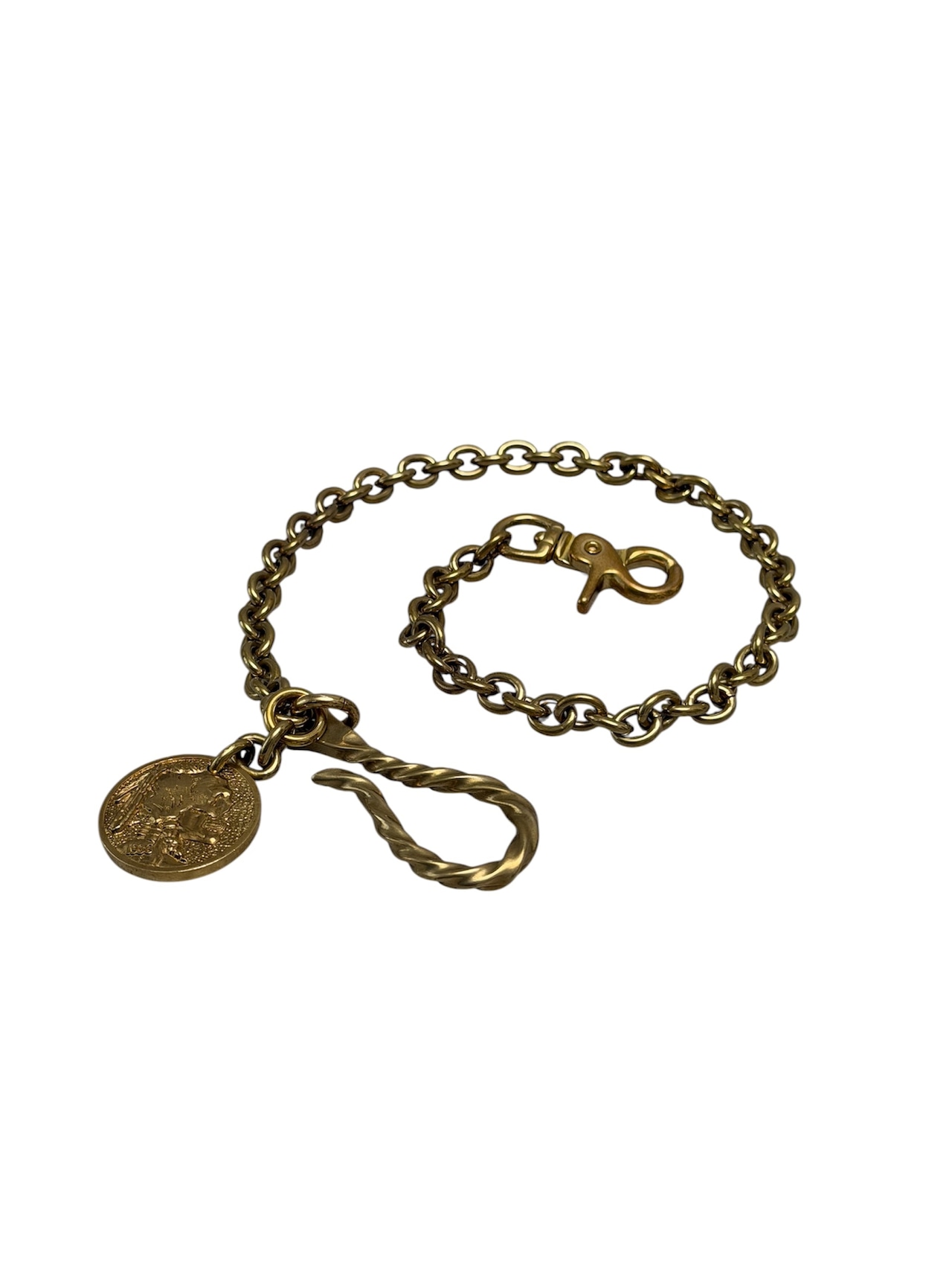Buffalo Coin Brass Wallet Chain