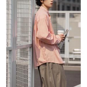 Cotton band collar shirt 0468