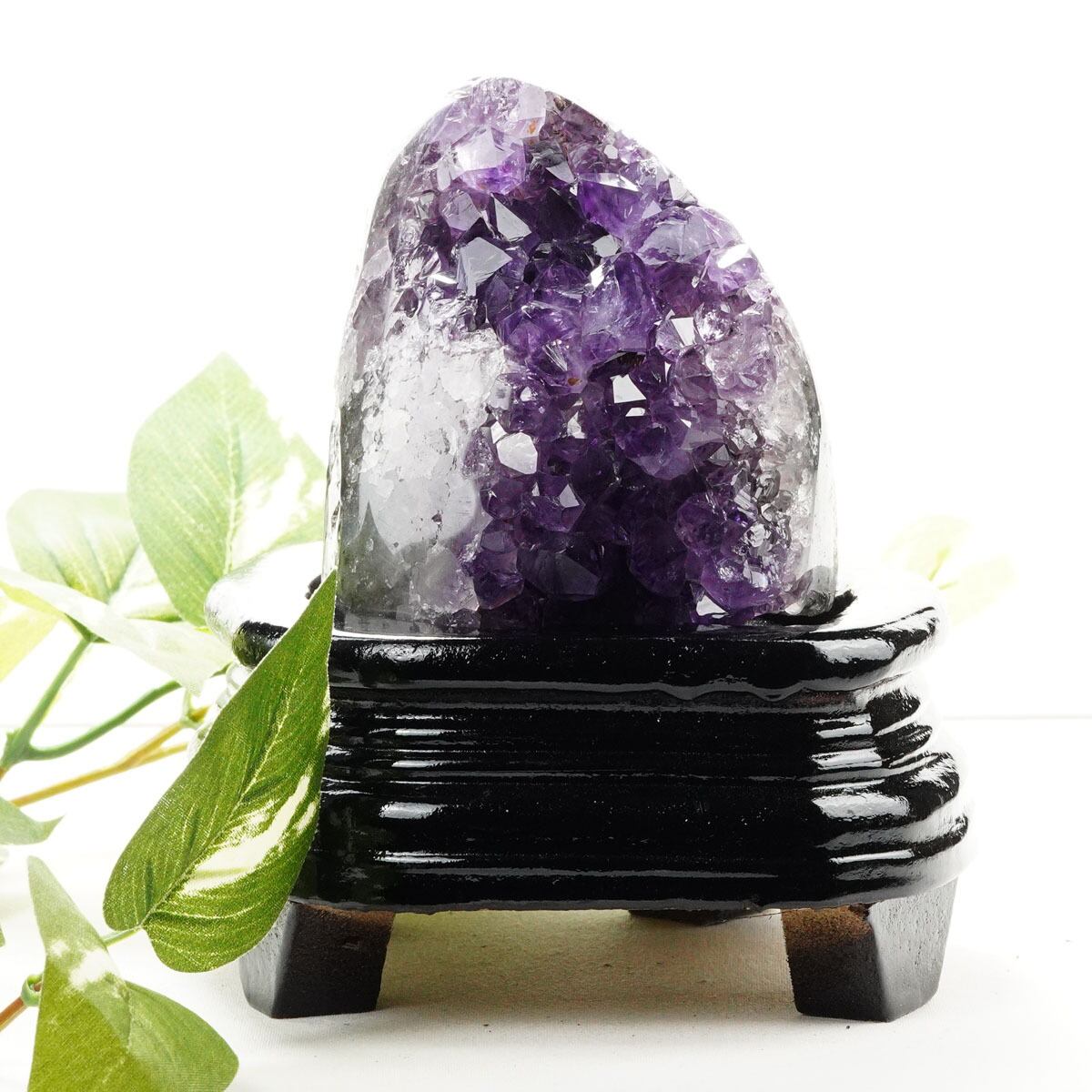 アメジスト クラスター ウルグアイ産 アメジスト 原石 amethyst 台座付属 一点物 182-8773