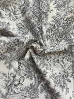 フランス 輸入コットンファブリック トワルドジュイ Toile de Jouy モノトーン カルトナージュ