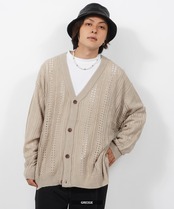 ＼SALE／◆透かし編み ニットカーディガン◆be-2293l432