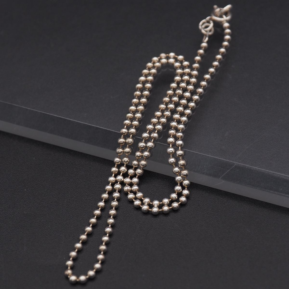 H233 ヴィンテージ STERLING 925刻印 ネックレス ボールチェーン