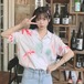 ✞ きれいめ☆トップス プリントシフォンシャツブラウス ✞ゴスロリ SM ミリ 甘ロリ クラロリ 和ロリ エレガント 黒ロリ 姫ロリ 華ロリ BB-BB0789296