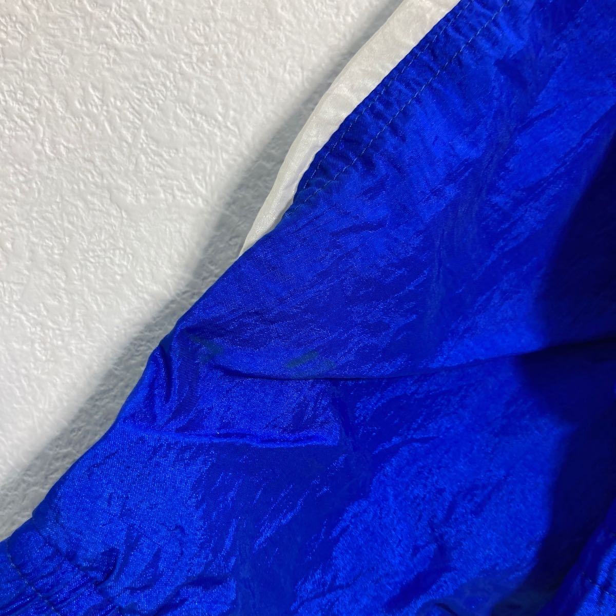 SPEEDO ジップアップ ナイロン ジャケット L ブルー ホワイト 裏地