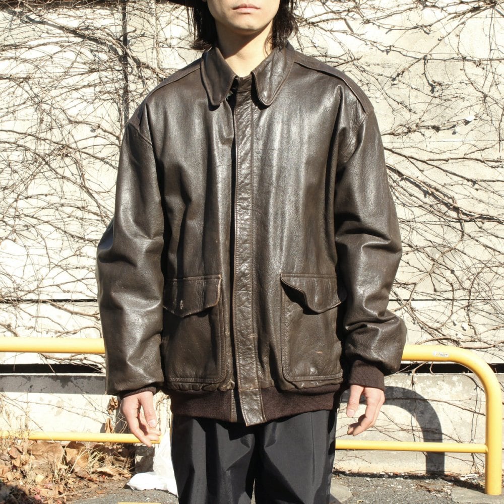 Vintage A-2 Type Leather Jacket [LLBean] [1980s-] Goat Skin XL | beruf